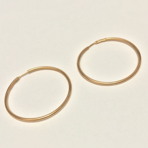 Złote KOLCZYKI 585 14K cudowne KOŁA różowe ZŁOTO 2.5cm