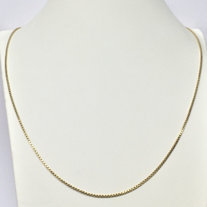 Złoty ŁAŃCUSZEK damski 750 18K cudowna KOSTKA 61 cm