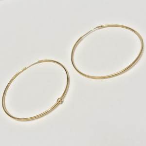 Złote KOLCZYKI 585 14K cudowne duże KOŁA 5cm